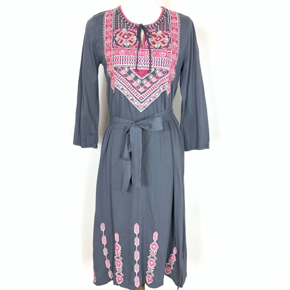 Johnny Was Dresses & Skirts - JWLA Sabriya Weekend Dress Gray Pink Small